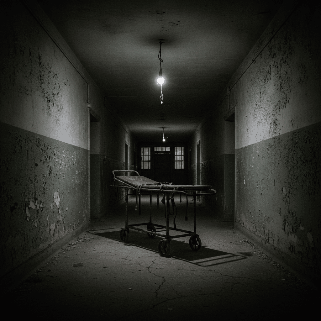 Cold stone basement of an old hospital